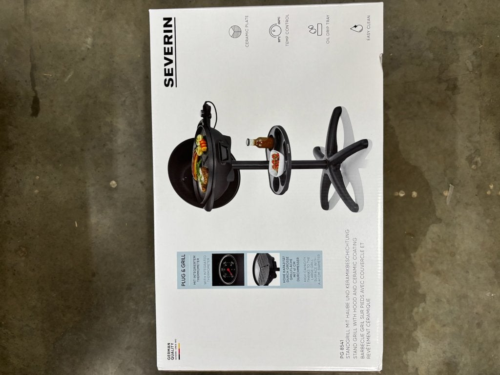 SEVERIN PG 8541 elektrische staande barbecue met deksel, Tuin en Terras, Ophalen, Nieuw, Severin, SEVERIN Elektrogeräte GmbH