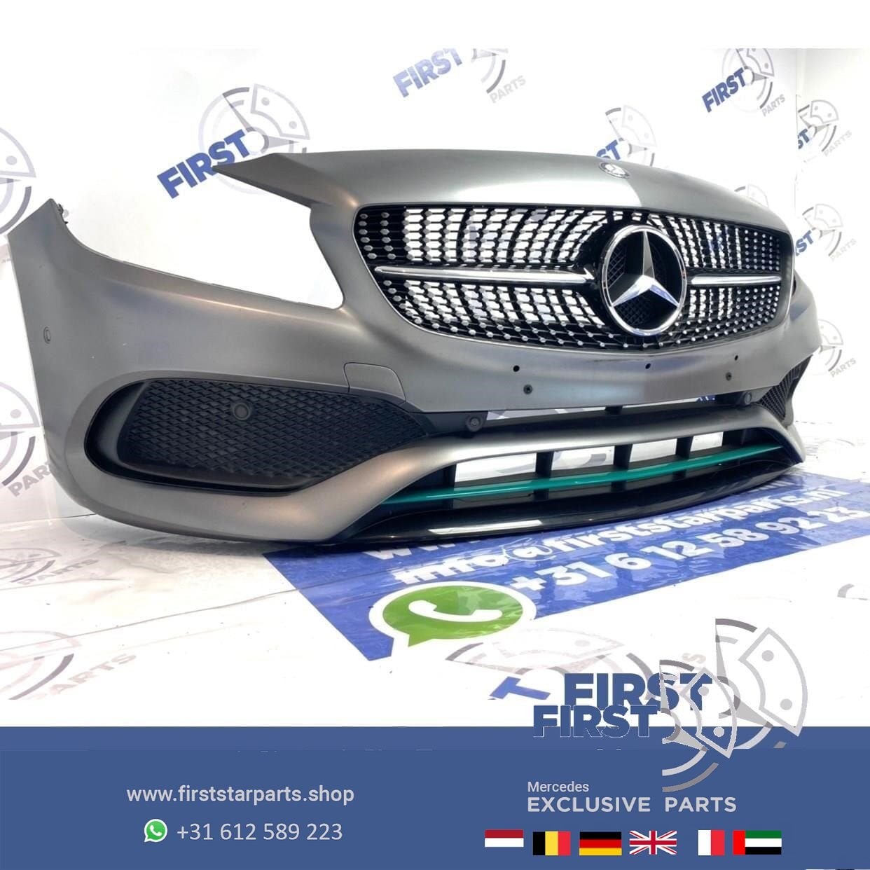 W176 AMG PETRONAS EDITION VOORBUMPER Mercedes A Klasse GRIJS, Utilisé, -, Avant, -