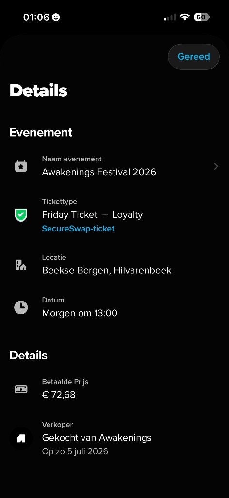 2x vrijdag ticket awakenings festival, Tickets en Kaartjes, Evenementen en Festivals, Twee personen