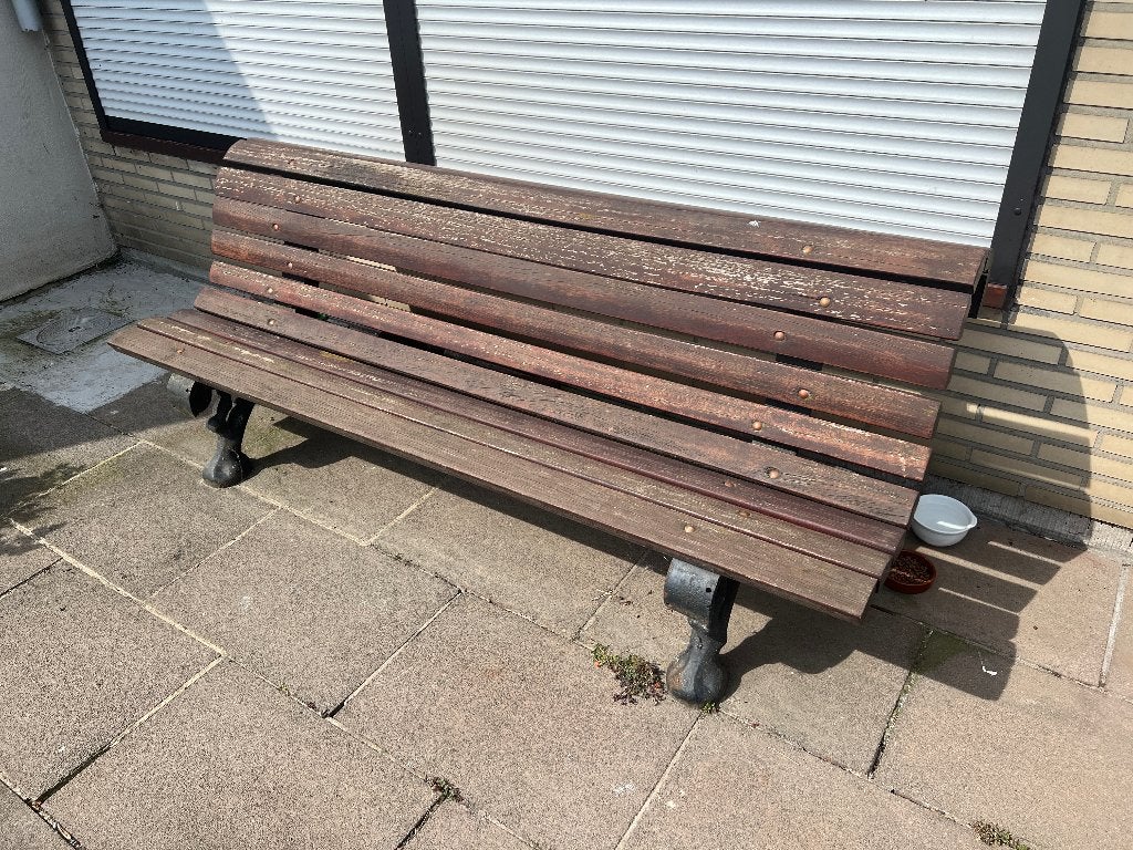 Klassieke Gietijzeren Park-tuinbank Robuuste Blikvanger!, Jardin & Terrasse, Bancs de jardin, Enlèvement, Utilisé, Bois