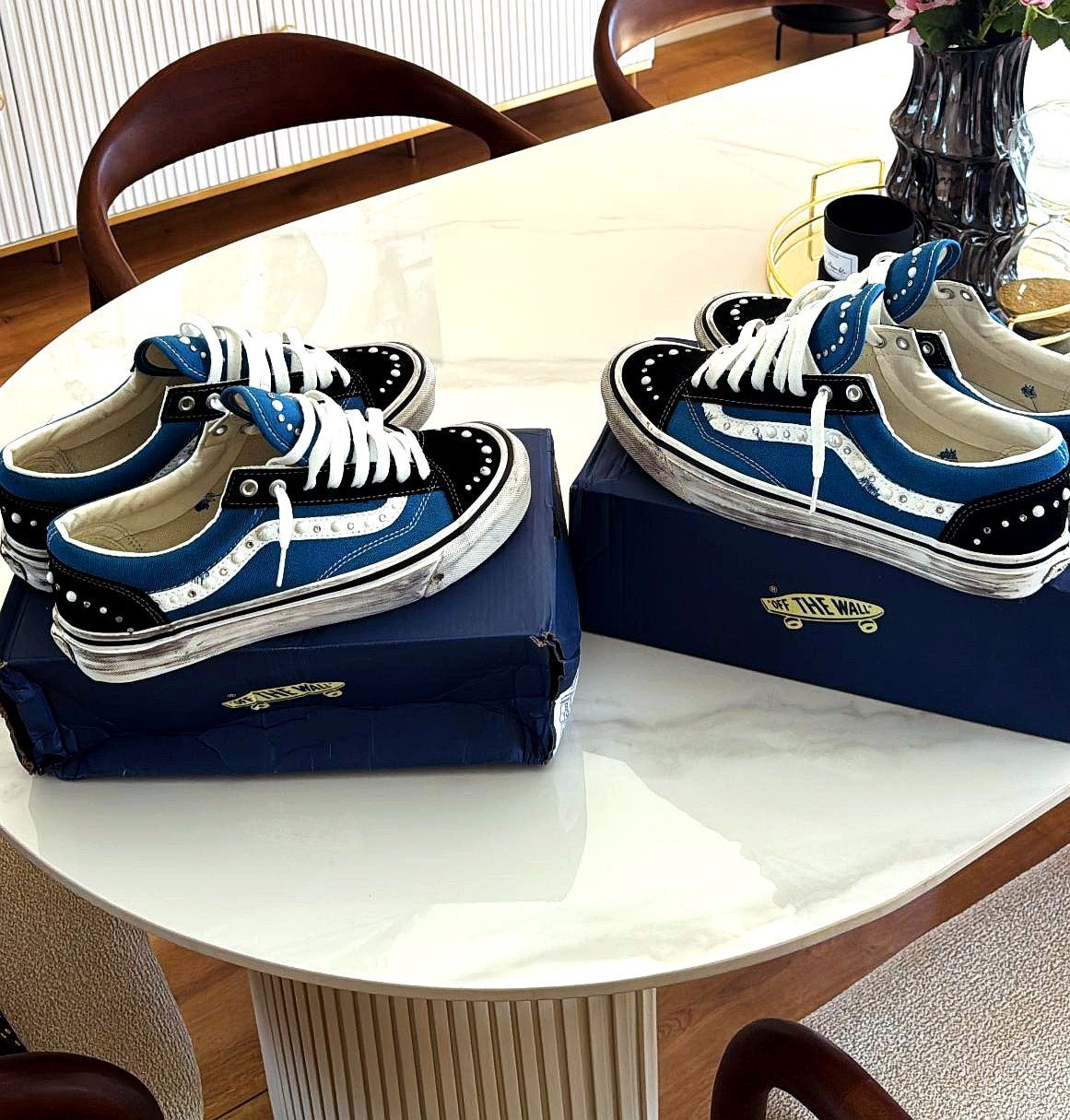 Vans Pearlized Blue maat 45, Kleding | Heren, Schoenen, Blauw, Ophalen of Verzenden, Zo goed als nieuw, Sneakers