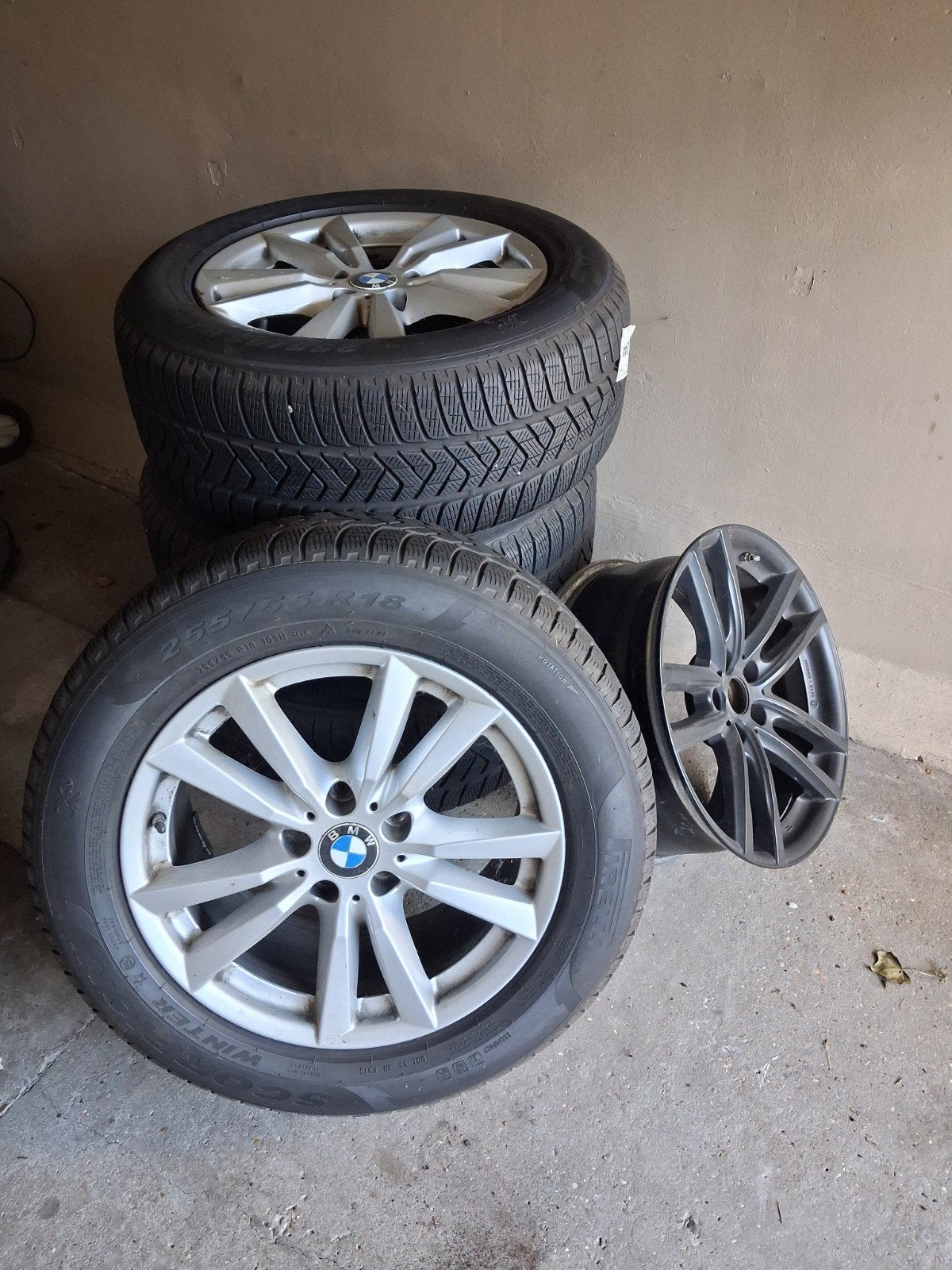 4 winterbanden met velg BMW, Auto-onderdelen, Ophalen, Gebruikt, Velg(en), Winterbanden