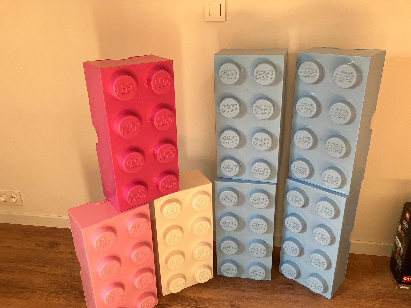 7 x LEGO XL OPBERGEBAKKEN, Ophalen, Zo goed als nieuw