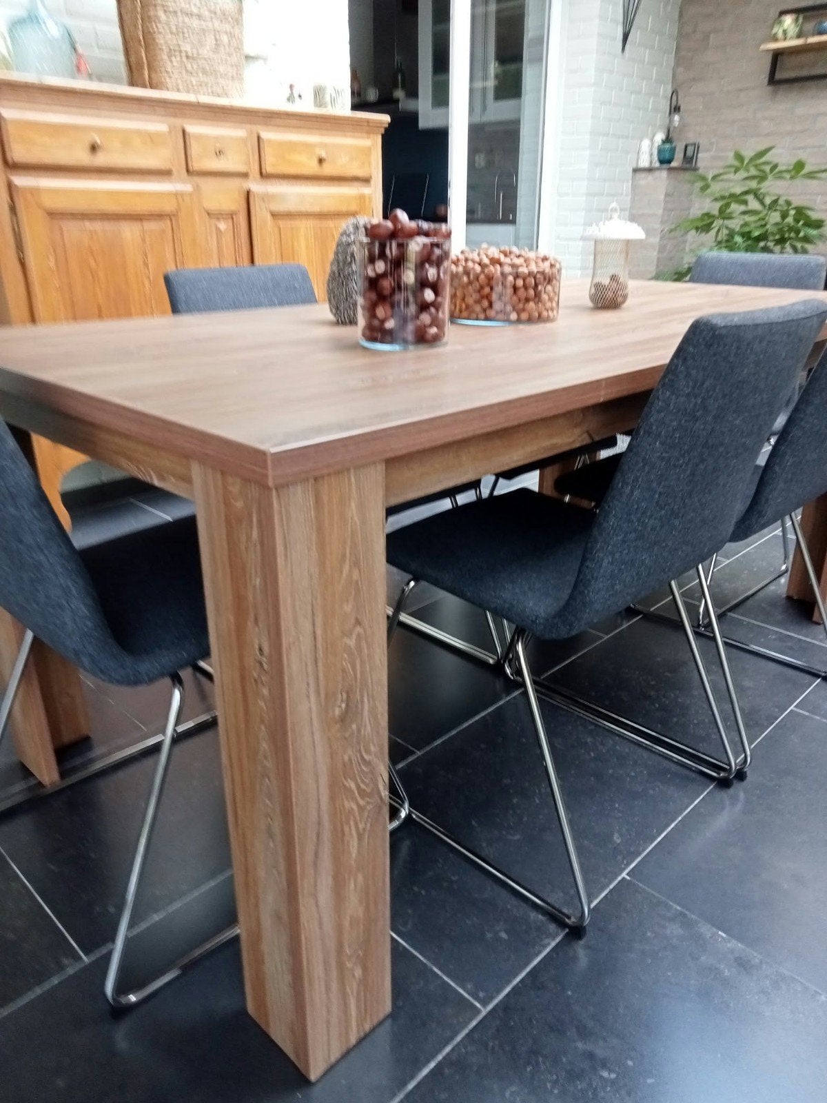 Table de salle à manger + 6 chaises, 150 à 200 cm, Cinq personnes ou plus, Enlèvement, Utilisé