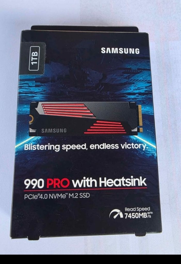 Samsung 990 pro 1 TB NVMe SSD M2 PCIE 4.0 + koellichaam., Ophalen, Intern, SSD, 1To