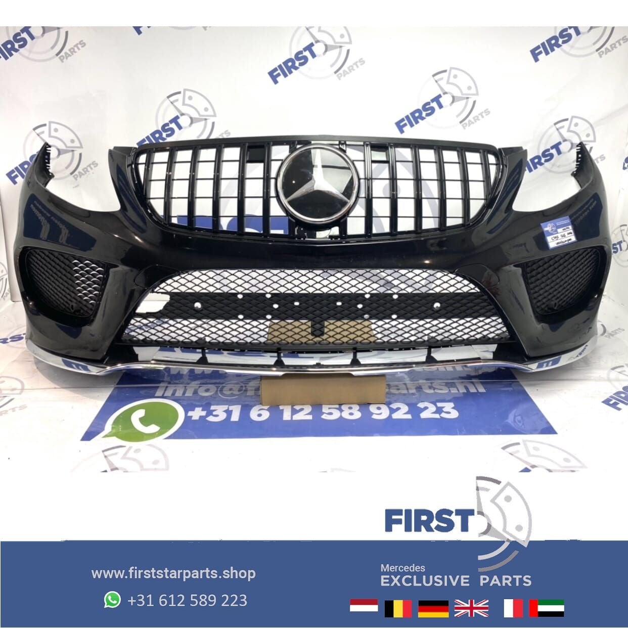 W166 GLE AMG VOORBUMPER COMPLEET ZWART Mercedes 2015-2019 OR, Utilisé, -, Avant, -