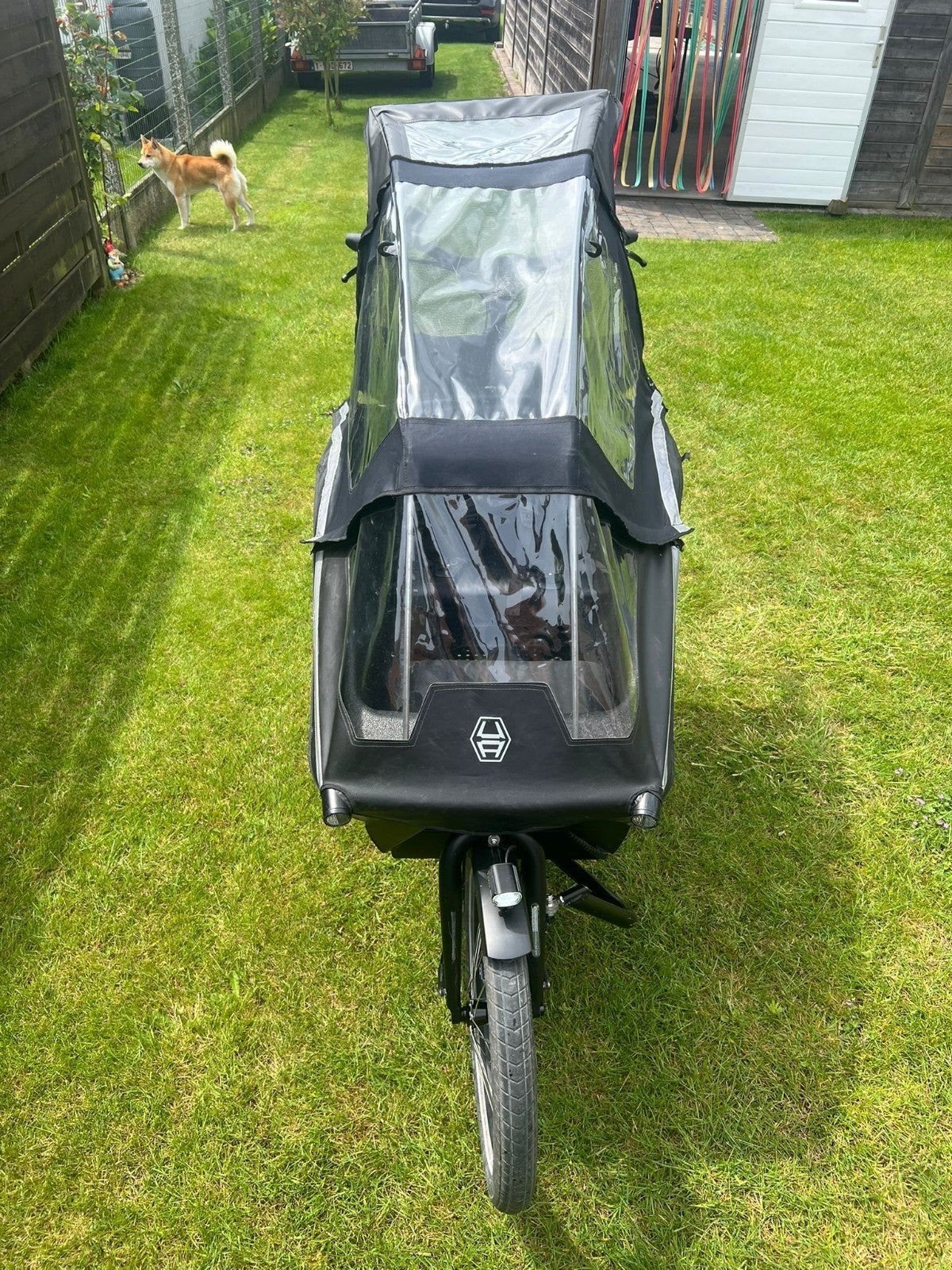 Bakfiets Urban arrow family, Enlèvement, Bâche