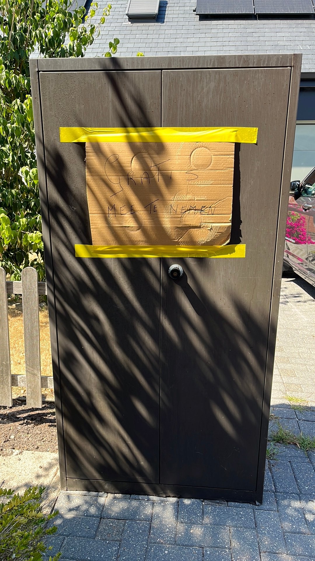 Metalen kast met 2 legboorden, gratis af te halen, Tuin en Terras, Ophalen, Gebruikt, Metaal