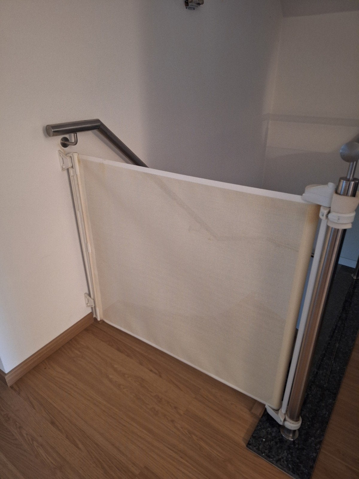 kiddyguard oprolbaar traphekje, Ophalen, Zo goed als nieuw, Overige materialen, Oprolhekje