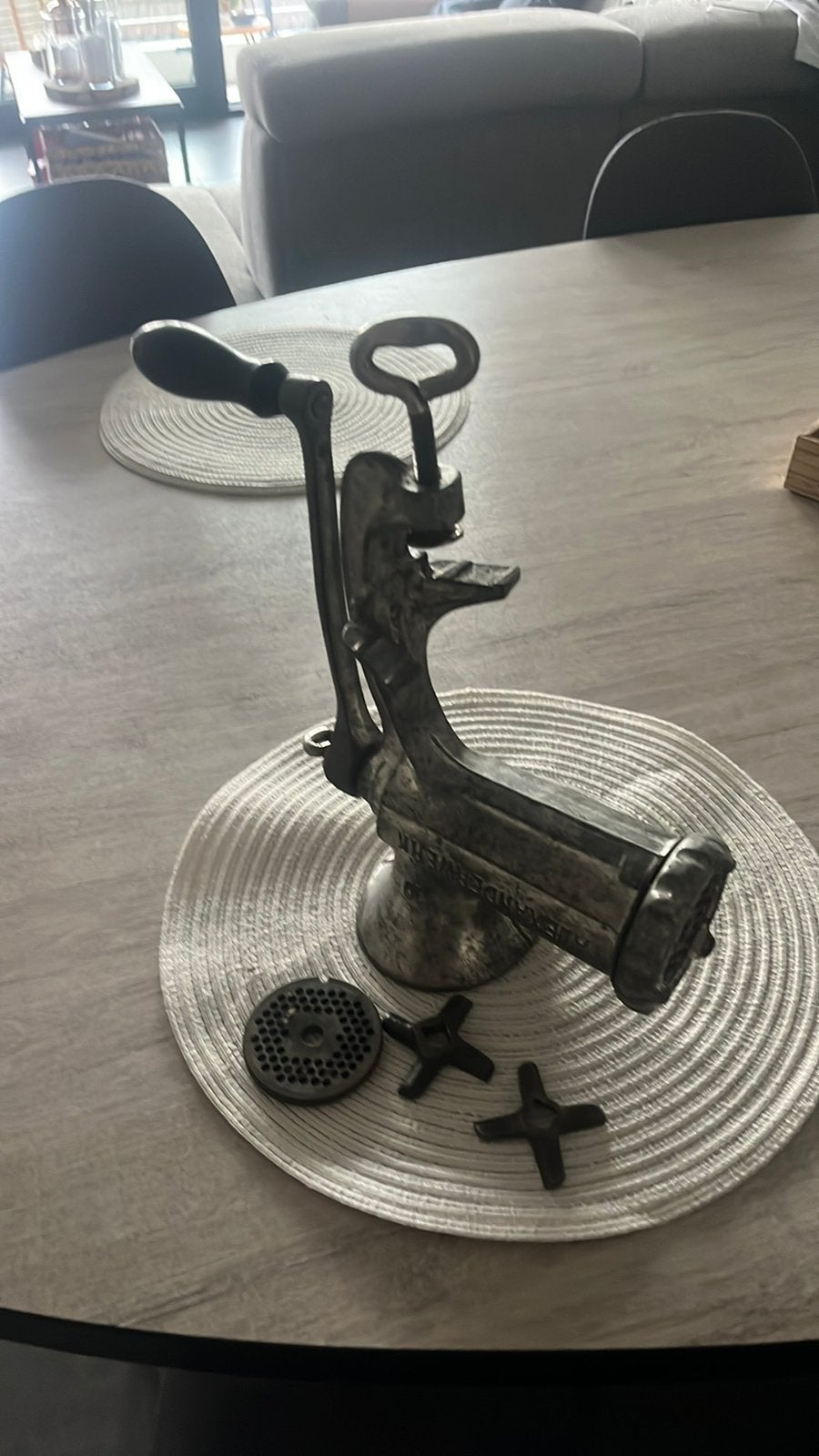 Vintage vleesmolen, Ophalen, Gebruikt