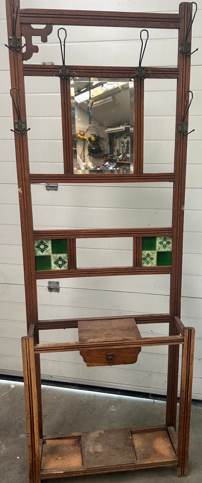 Miroir/porte-manteau ancien, Enlèvement