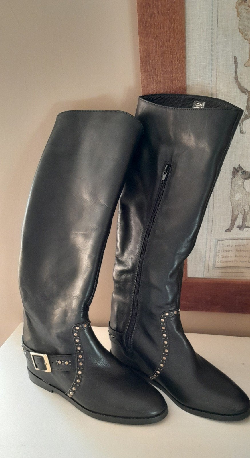 Prachtige leren laarzen 39 march 23., Vêtements | Femmes, Chaussures, Enlèvement ou Envoi, March 23, Comme neuf, Bottes hautes