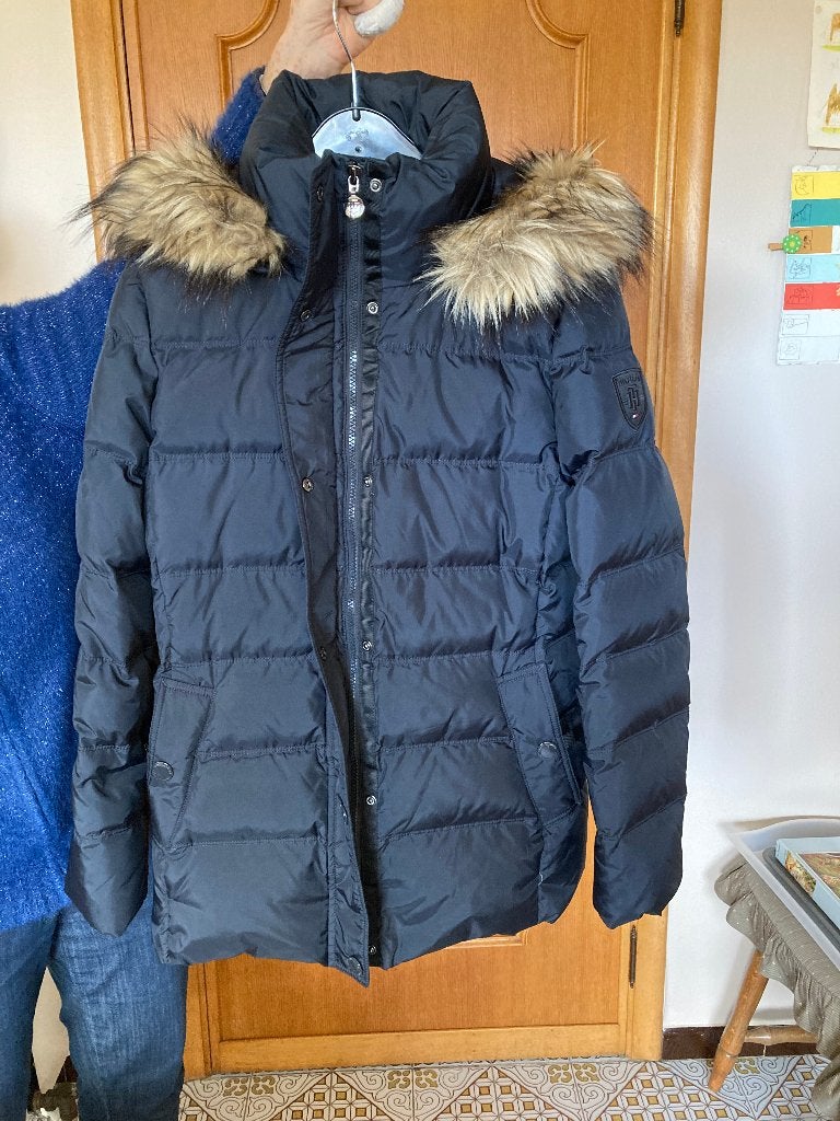 Donkerblauwe aanpassende wintervest, Tommy Hillfiger, Medium, Maat 38/40 (M), Tommy hilfiger, Blauw, Ophalen of Verzenden