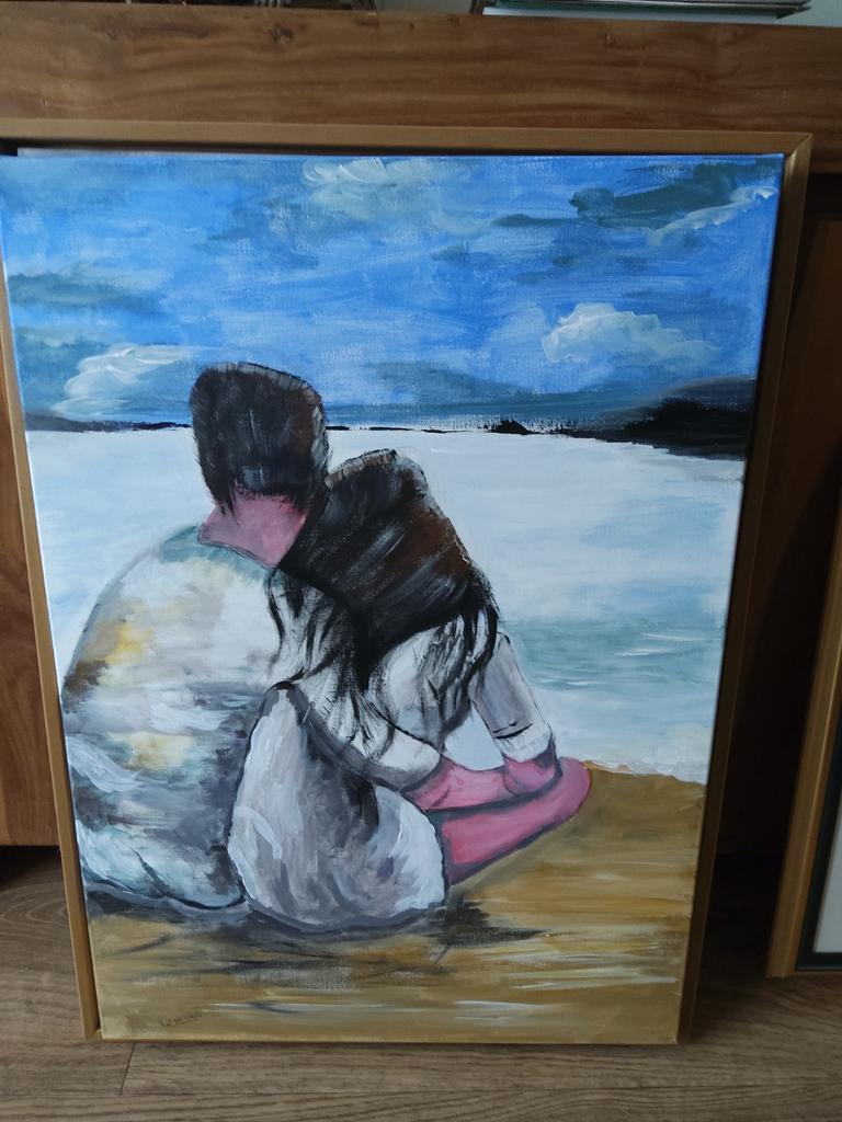 Acriel verf op doek, Antiquités & Art, Art | Peinture | Classique, Enlèvement ou Envoi