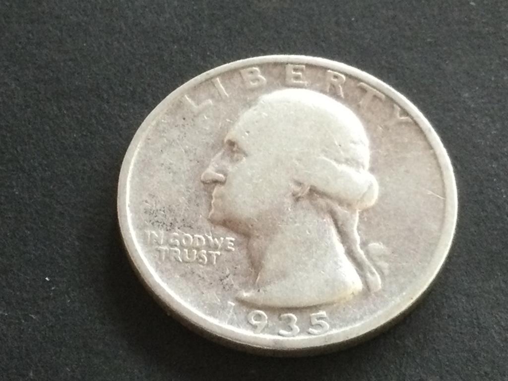Quart de dollar américain 1935 en argent, Enlèvement ou Envoi, Argent