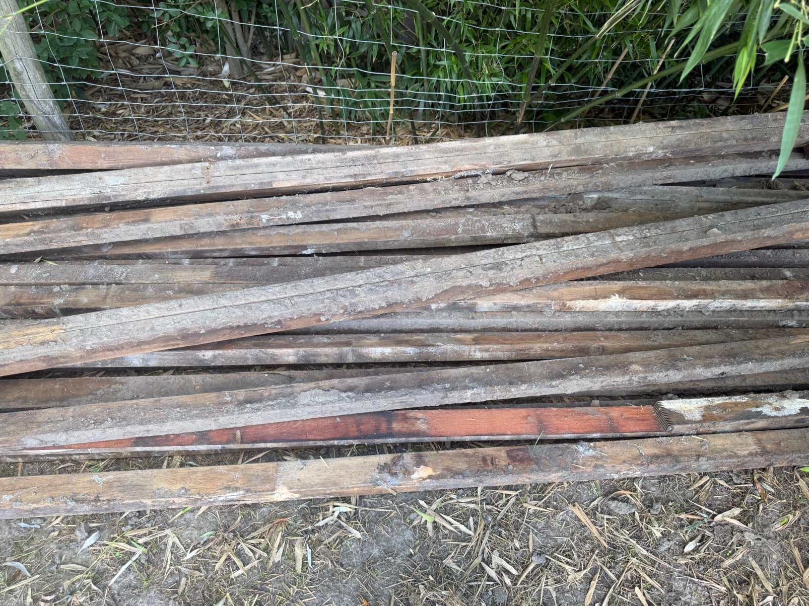 Bankirai hout gratis, Tuin en Terras, Palen, Balken en Planken, Ophalen, Zo goed als nieuw
