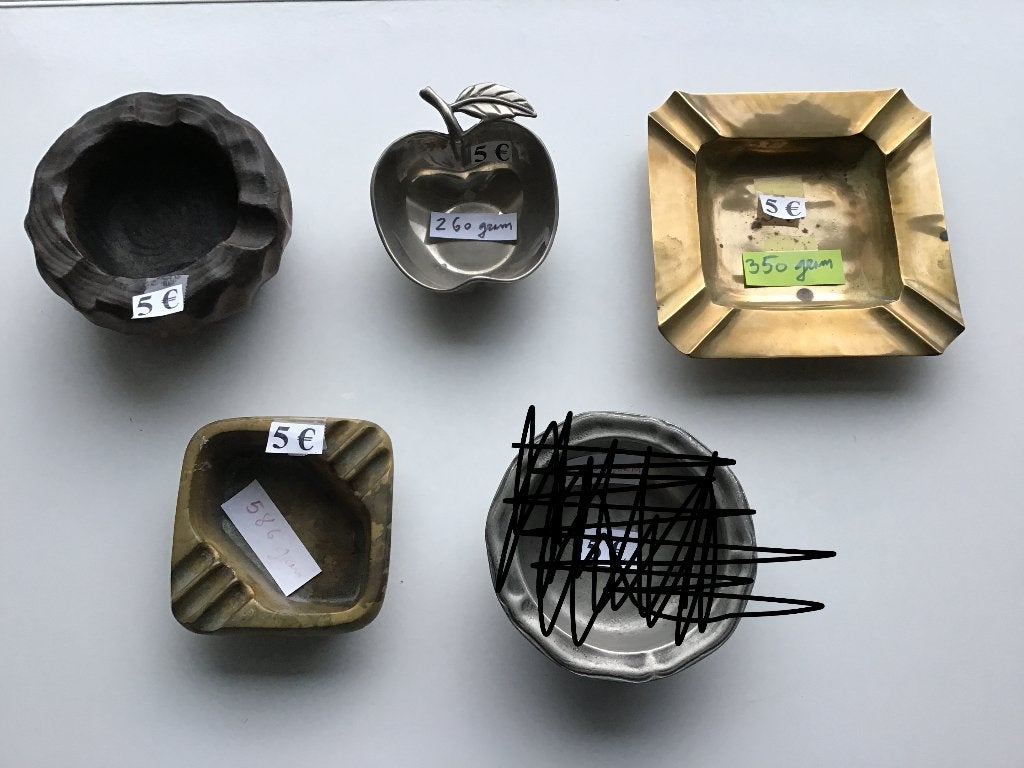 9 cendriers pour seulement 5 euros chacun, Antiquités & Art, Enlèvement ou Envoi