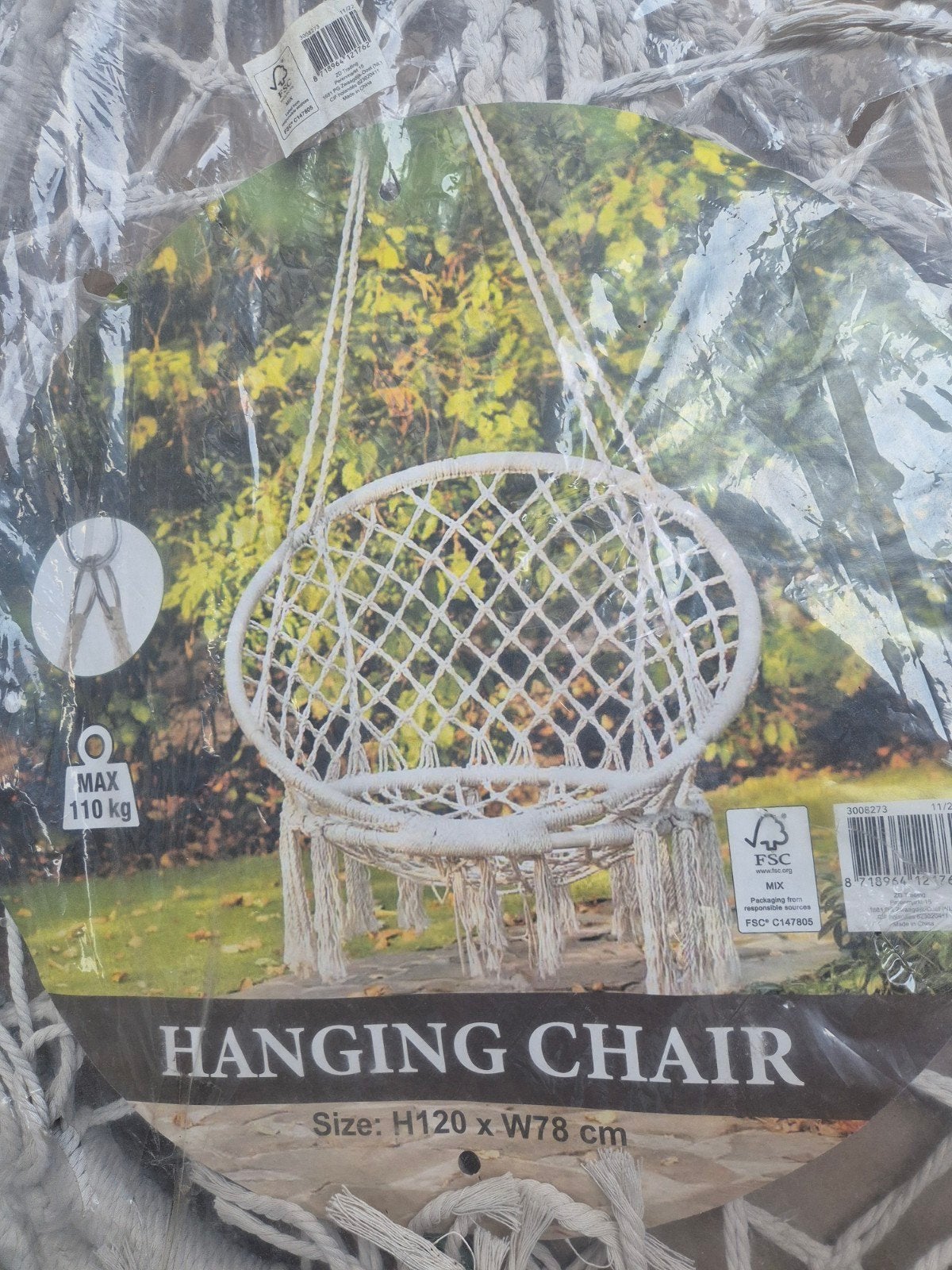 nieuwe hangstoel met schommel, Ophalen of Verzenden, Schommelbank