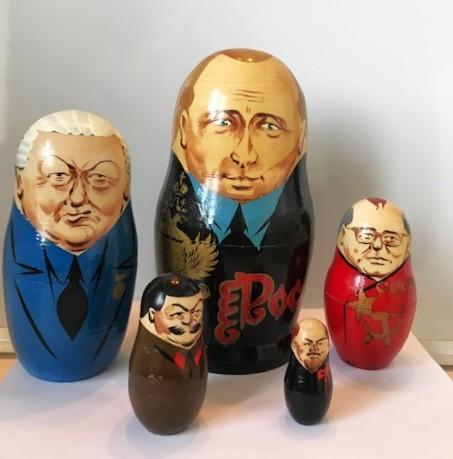 Matriochka Présidents Russes Putine Lénine Eltsine 😎🤠👌, Enlèvement ou Envoi, Comme neuf, Poupée