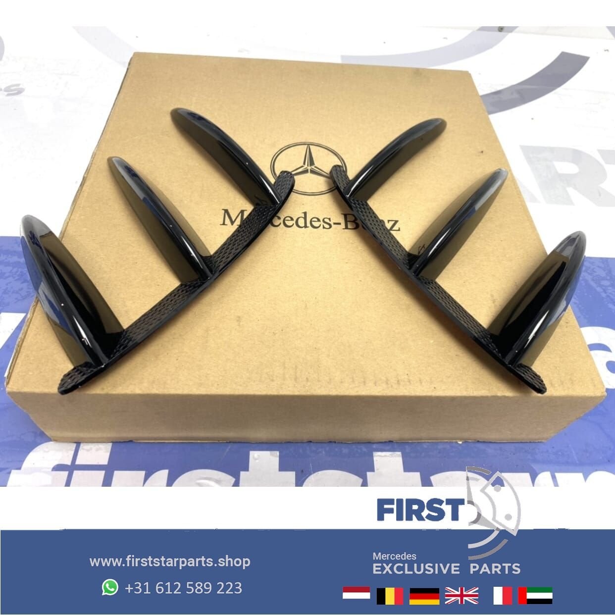W177 A KLASSE A45S AMG ACHTERBUMPER SPLITTER SET AERO PAKKET, Gebruikt, Ophalen of Verzenden, Achter, -