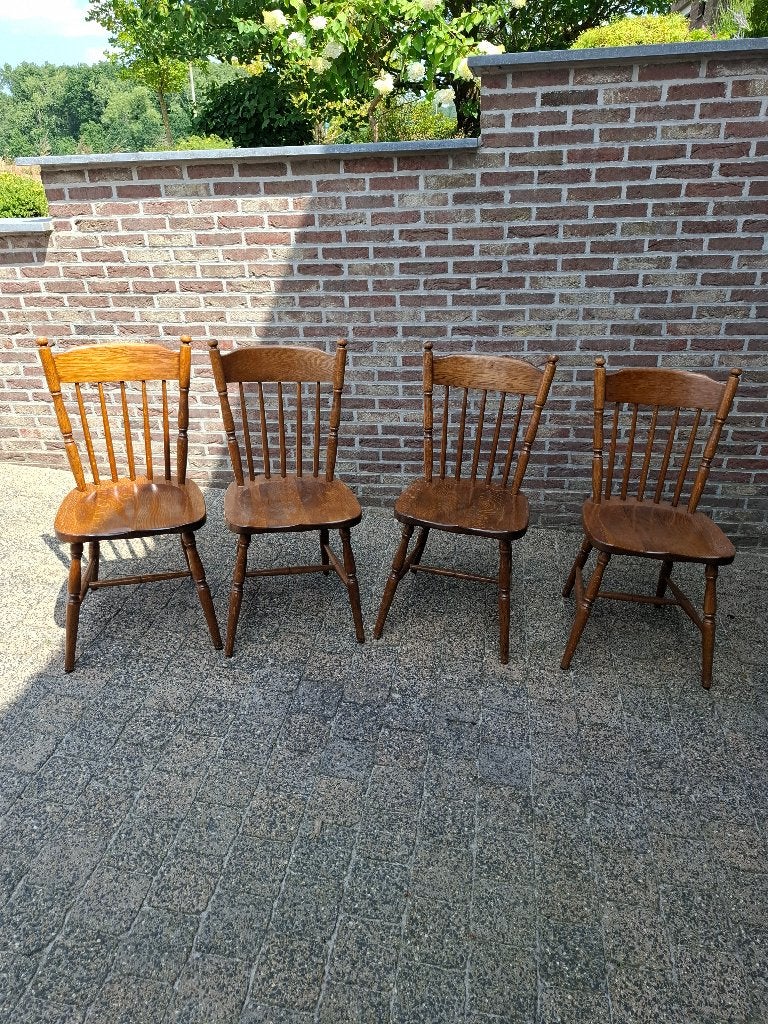 Eiken keukenstoelen, Ophalen, Gebruikt, Hout, Vier