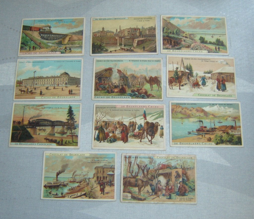 Chromos Cacao Chocolate De Beukelaer 11st litho, Verzamelen, Gebruikt, Verzenden, Voor 1940, Prent