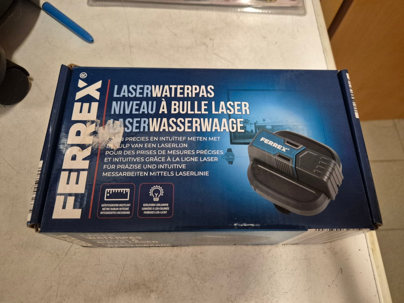 FERREX laserwaterpas - nieuw, Bricolage & Construction, Enlèvement ou Envoi, Neuf, Niveau à bulle