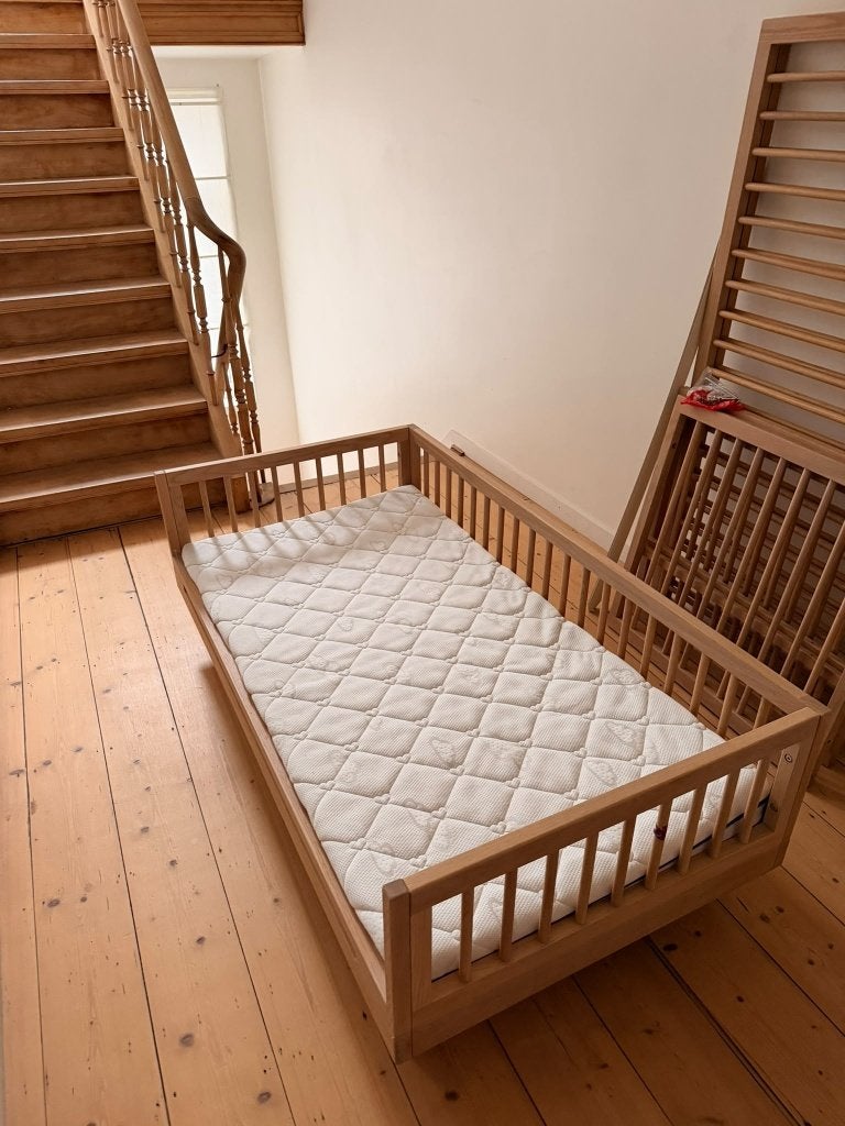 Meegroeibed 75x145 perfecte staat + afneembare spijlen, Ophalen, 70 tot 85 cm, 140 tot 160 cm, Zo goed als nieuw