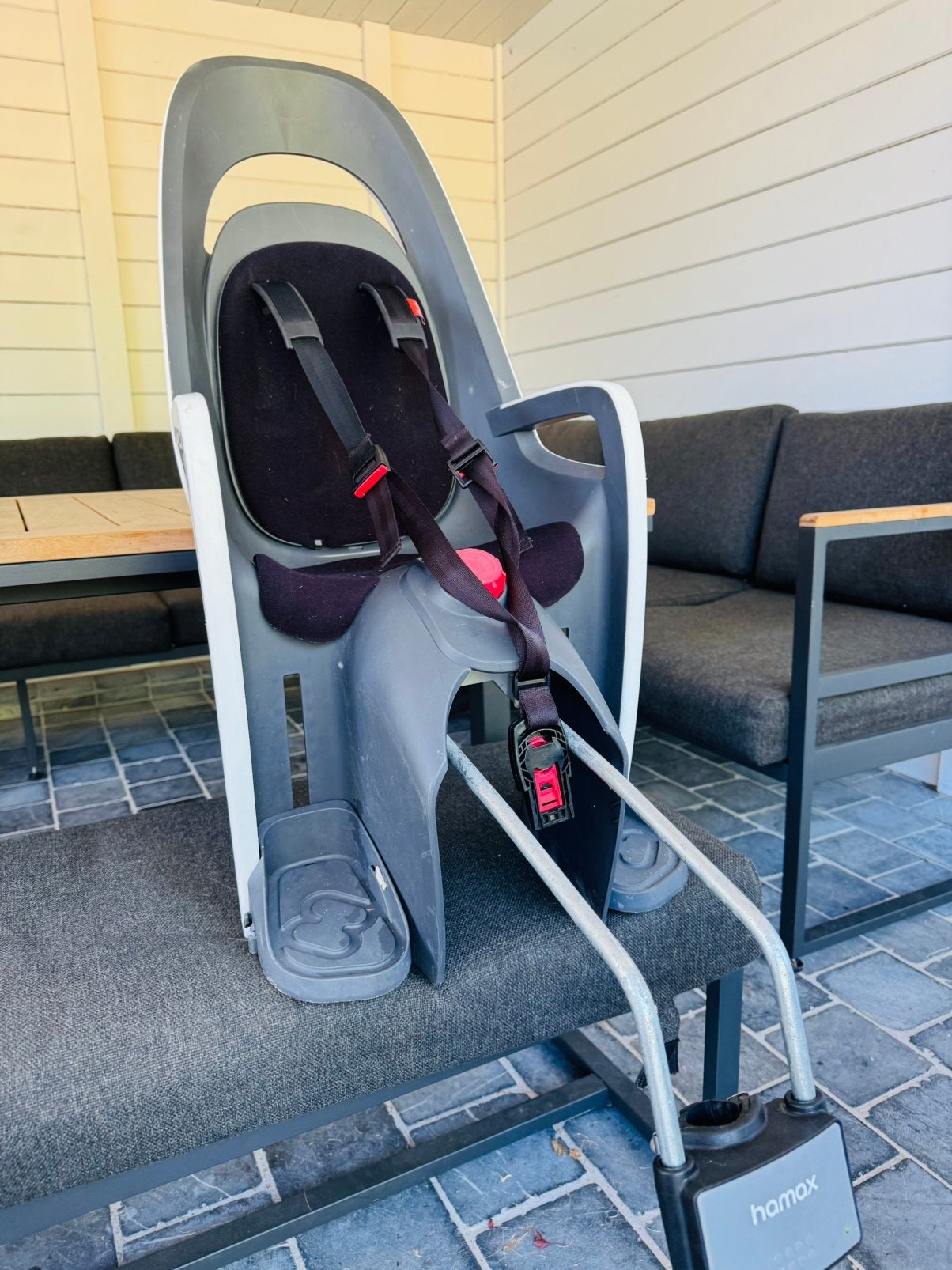 Luxe Hamax Caress Fietszitje (Kantelbaar + framebevestiging), Ophalen, Zo goed als nieuw