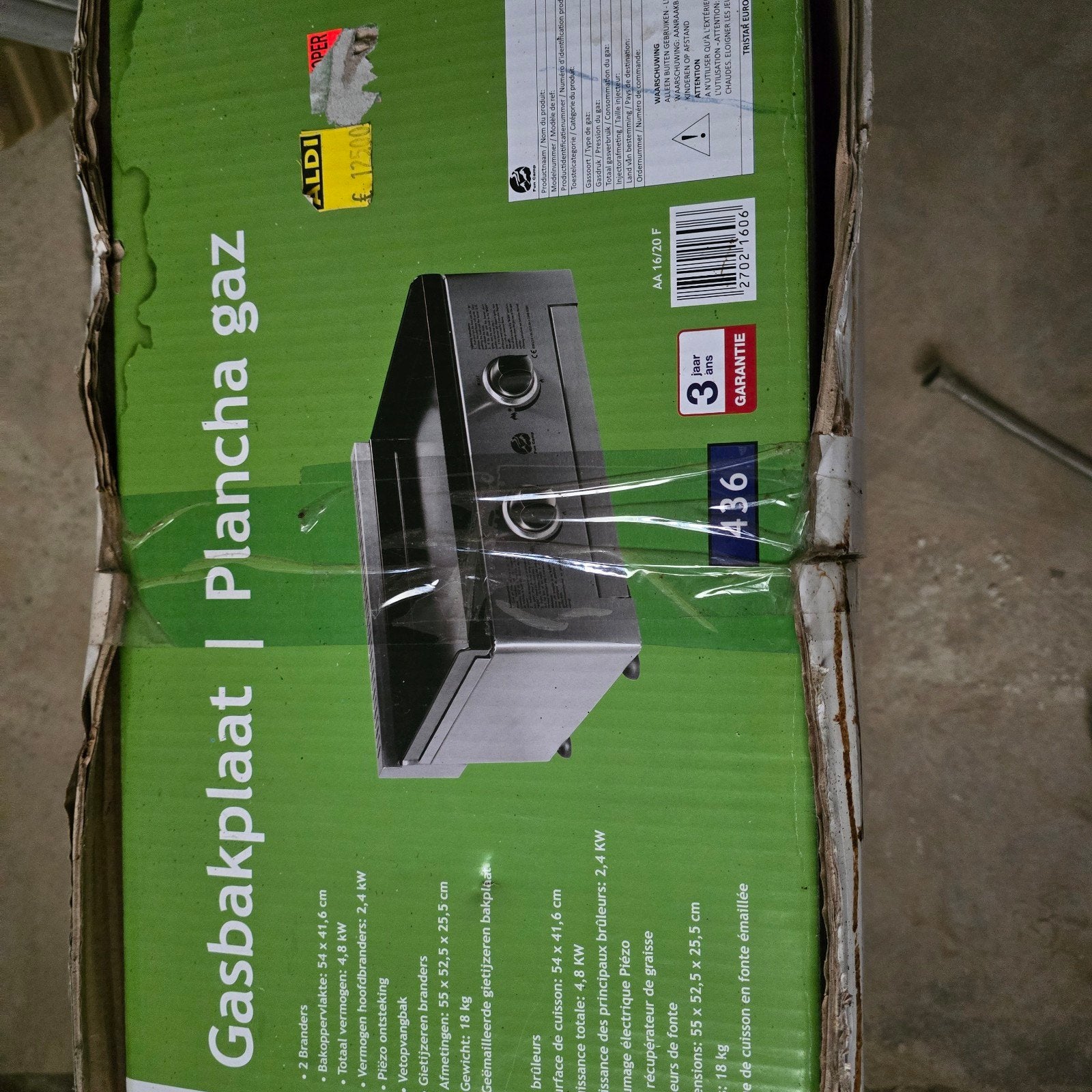 gasbakplaat ongebruikt, Jardin & Terrasse, Barbecues au charbon de bois, Enlèvement