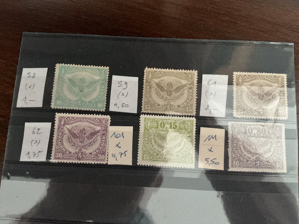 Postzegels België, Verzenden, Met plakker