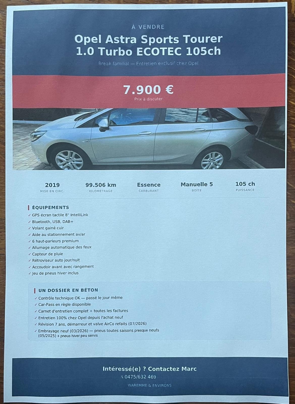 OPEL Astra Sport Tourer, Autos, Argent ou Gris, Achat, Boîte manuelle, Noir