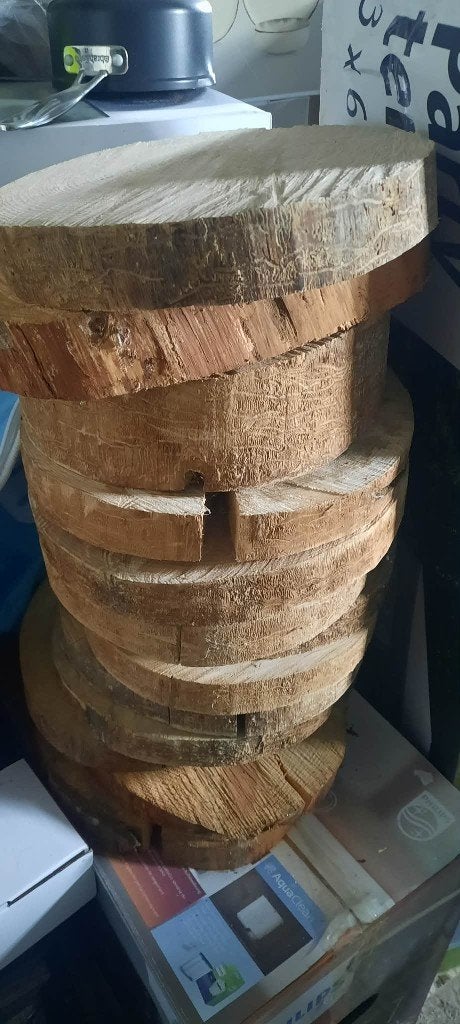 13 rondins de bois, Enlèvement, Utilisé, Décoration