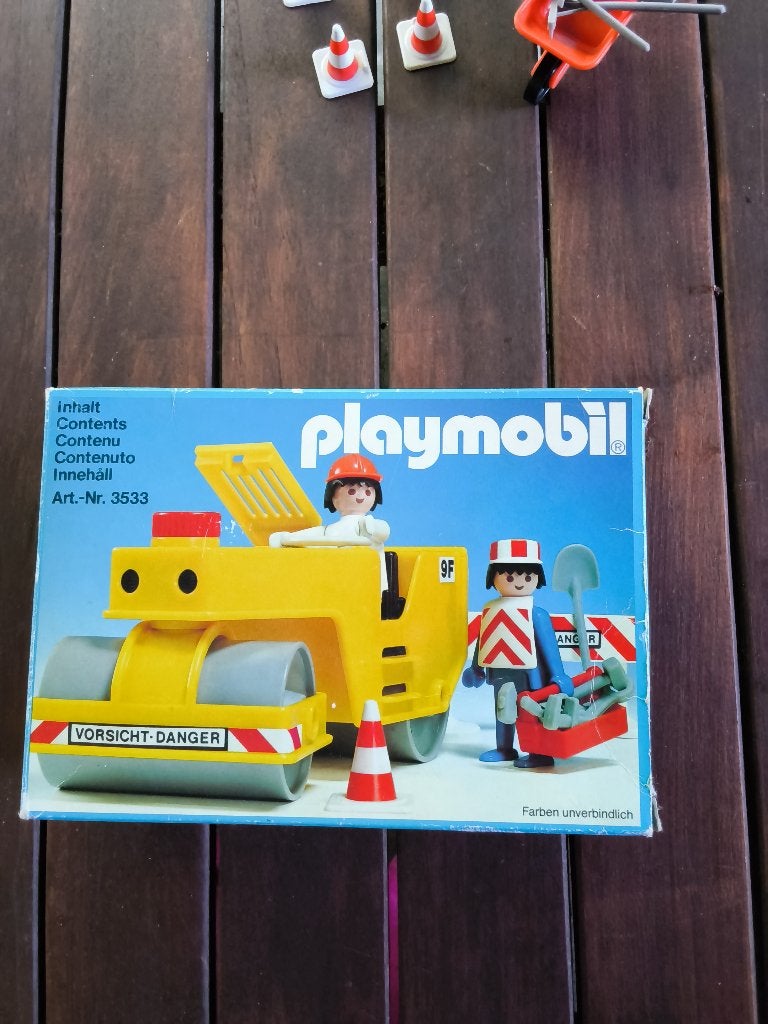 Vintage Playmobil 3533 – Straatwals / Wegenbouw (1981), Kinderen en Baby's, Speelgoed | Playmobil, Gebruikt, Complete set, Voertuig