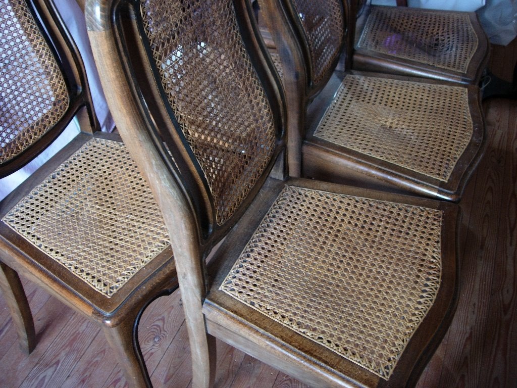 6 Chaises en Hêtre très solides 3 Fonds Abîmés, Enlèvement