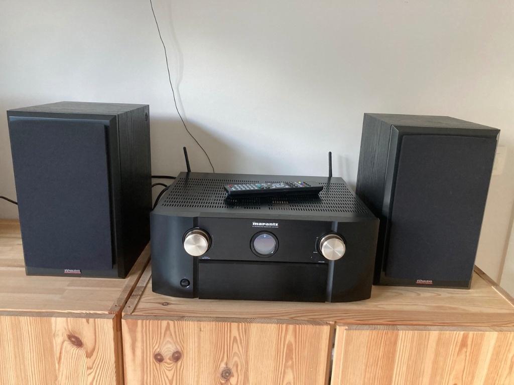Marantz SR 7009 AV receiver + Dynaudio DM 2/7 speakers, Audio, Tv en Foto, Versterkers en Ontvangers, Gebruikt, Overige systemen
