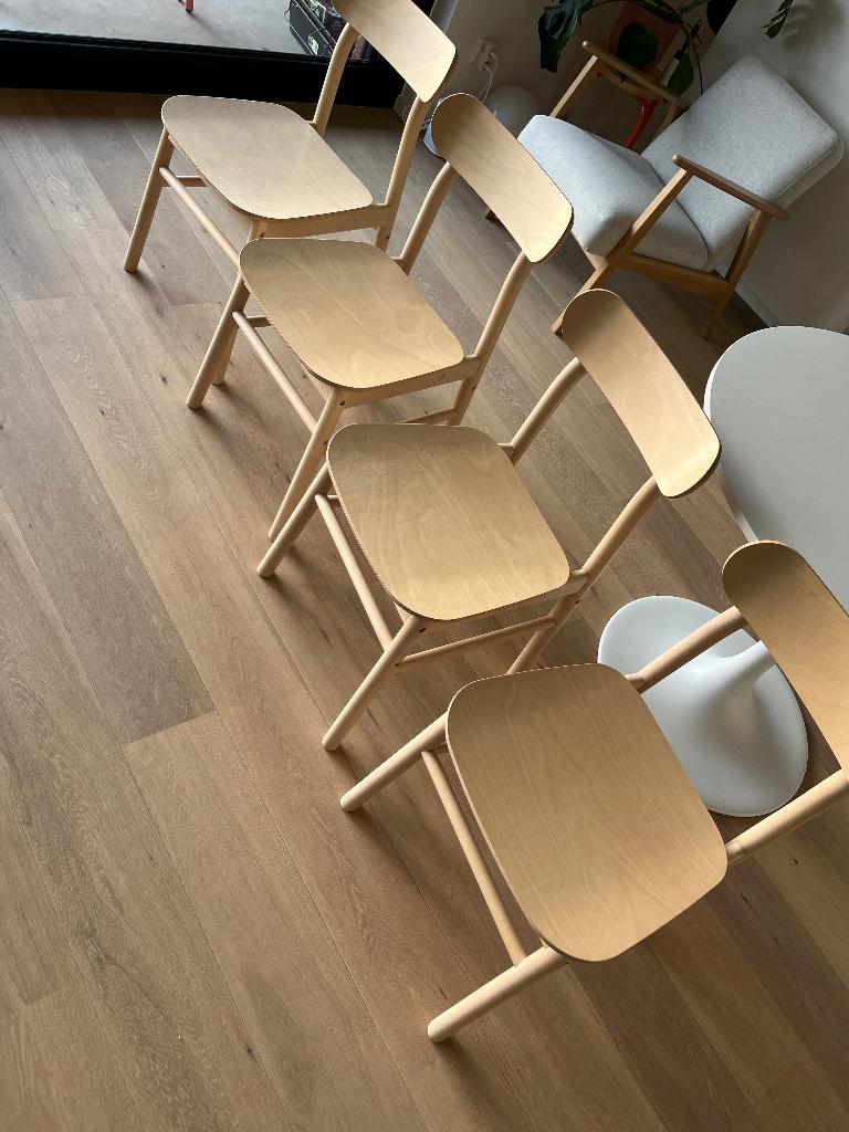 4 Eetkamerstoelen Rönninge ikea, Huis en Inrichting, Stoelen, Ophalen, Bruin, Zo goed als nieuw, Vier