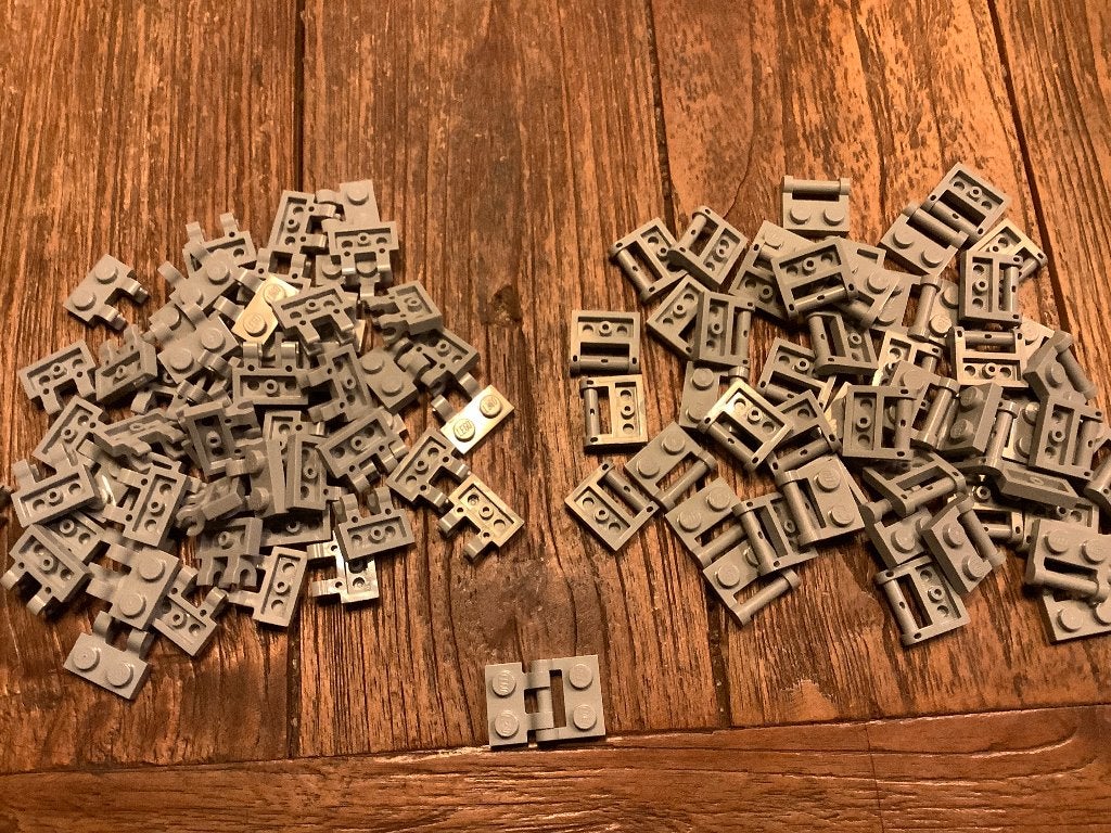 LEGO grijze koppelingen 108 stuks/ 260-8, Ophalen of Verzenden, Zo goed als nieuw, Losse stenen, Lego