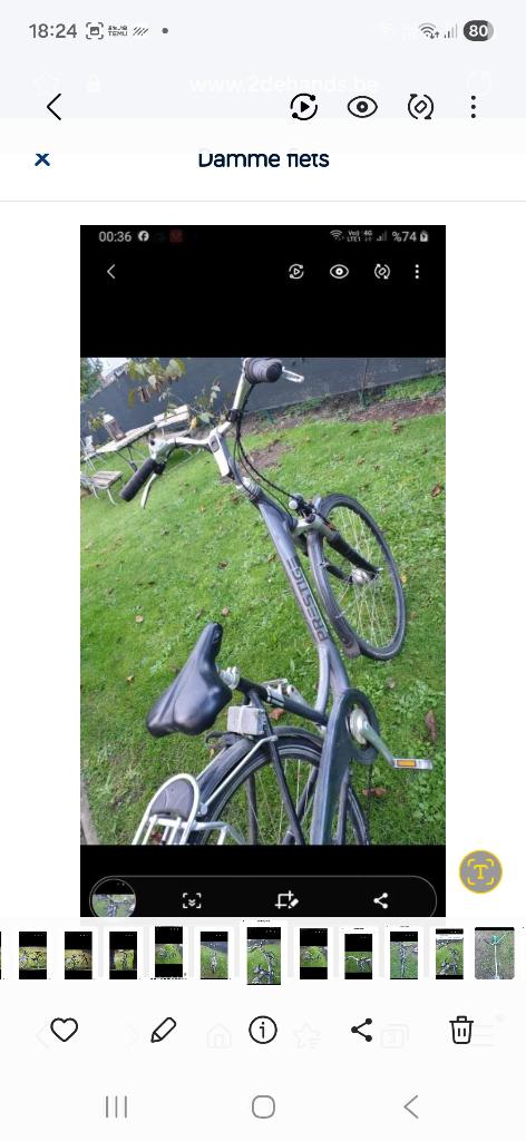 Damme fiets, Enlèvement