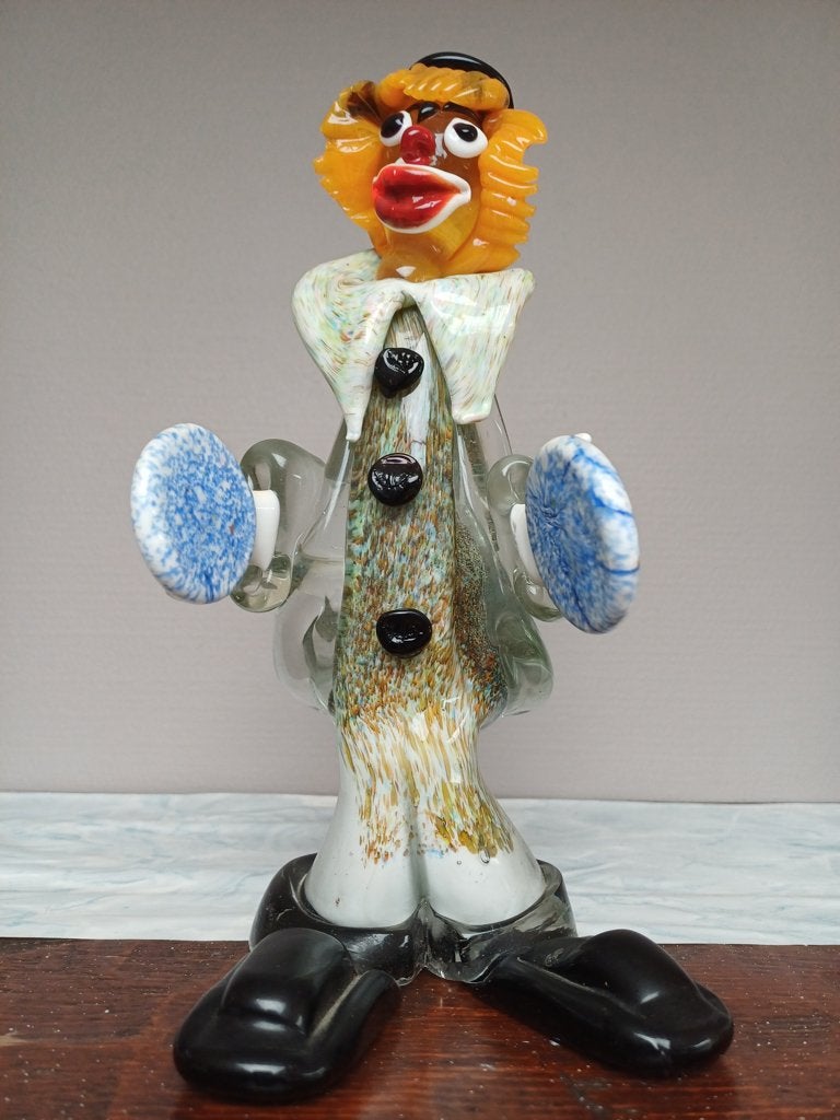 vintage clown murano H 26 in prima staat, Antiquités & Art, Enlèvement