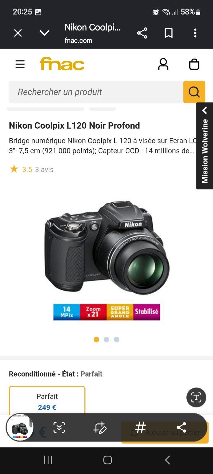 appareil photo nikon, Audio, Tv en Foto, Ophalen, Zo goed als nieuw, Nikon