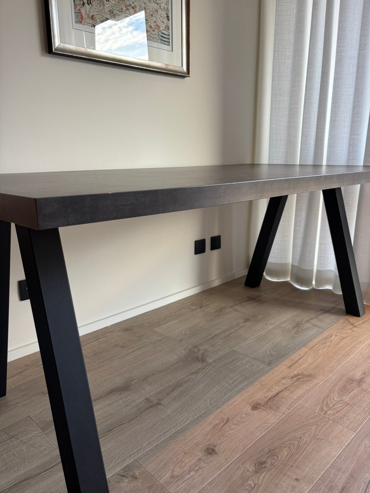 Industriële eettafel - stoer en tijdloos, Huis en Inrichting, Ophalen, Overige materialen, Industrieel, modern, 50 tot 100 cm