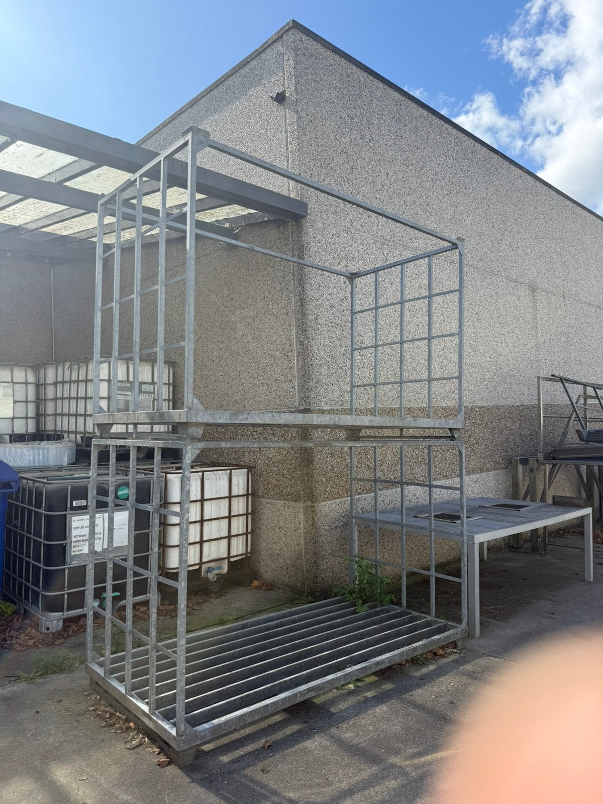 groot, gegalvaniseerd stalen stapelrek of stapelbak, Doe-het-zelf en Bouw, Ophalen, Gebruikt