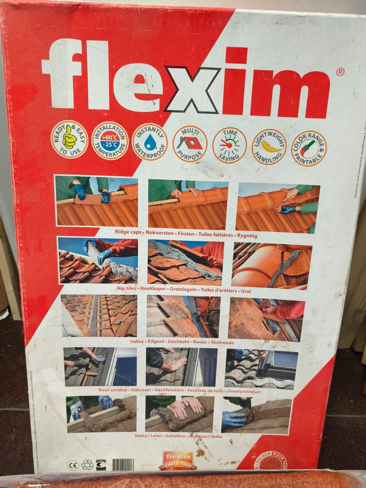 Rest Flexim dakreparatie mortel, Ophalen