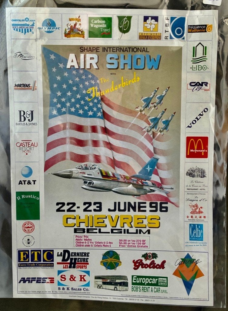 Air Show Shape International Chievres 1996. The Thunderbirds, Enlèvement ou Envoi, Utilisé