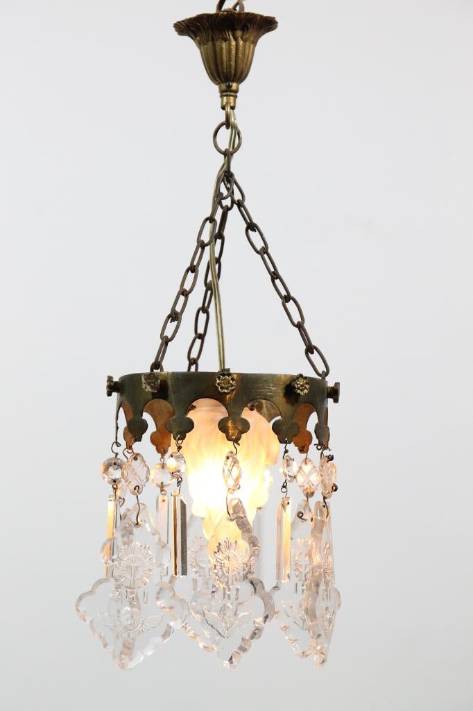 Unieke kleine Franse kroonluchter, Antiek en Kunst, Antiek | Verlichting, Ophalen of Verzenden