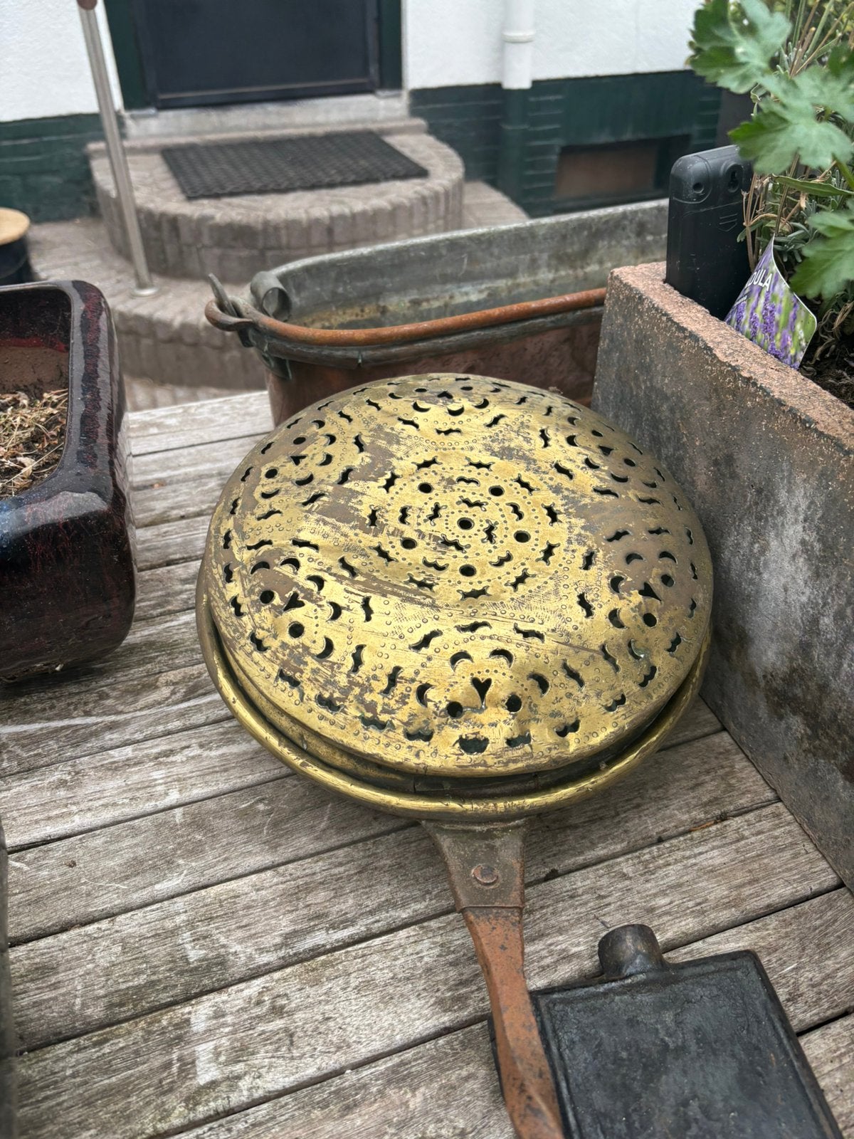 18de eeuwse bassinoire/bedwarmer, Enlèvement, Comme neuf