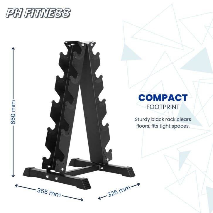 PH Fitness Dumbbell Torenrek - 5 Paar Halterrek, Sport en Fitness, Ophalen of Verzenden, Nieuw, Armen, Dumbbell