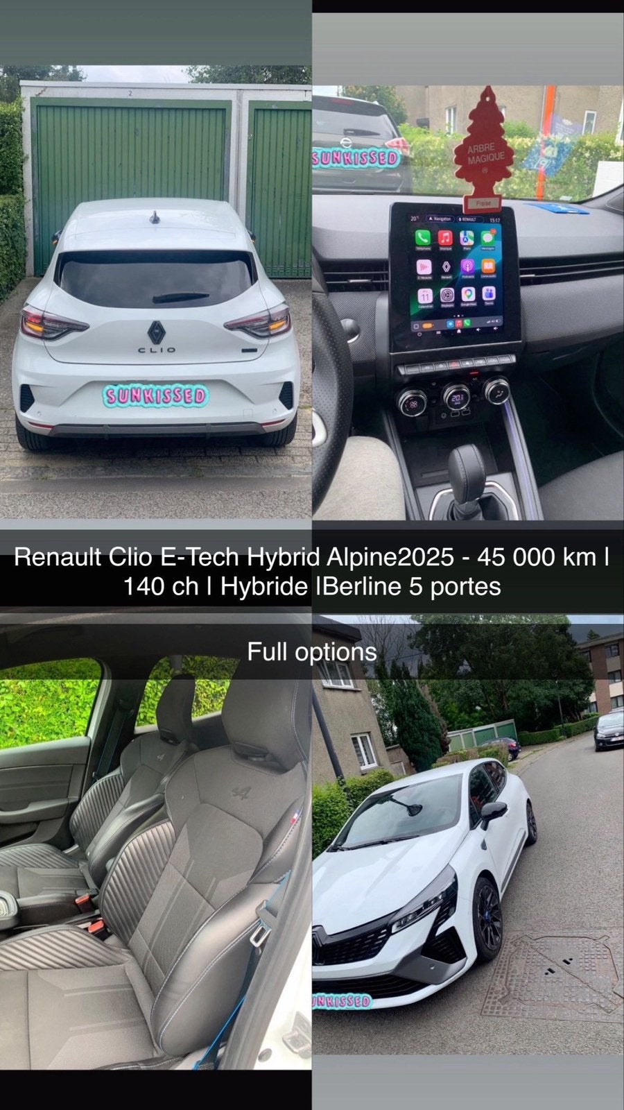 Renault Clio E-tech Hybride Alpine2025 full options a vendre, Autos : Divers, Autoradios, Enlèvement, Comme neuf