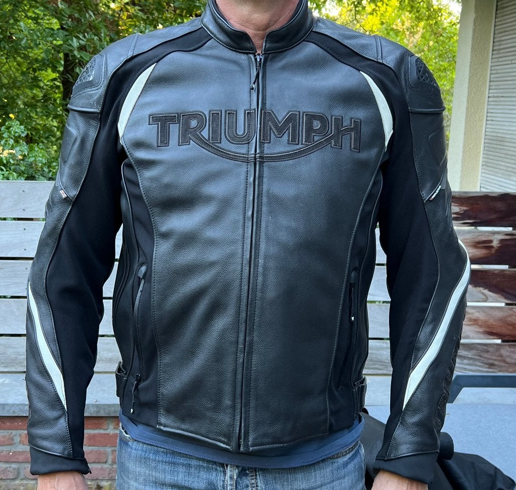 „TRIUMPH” leren motorjas maat XL, Motoren, Ophalen, Heren, Triumph, Jas | leer